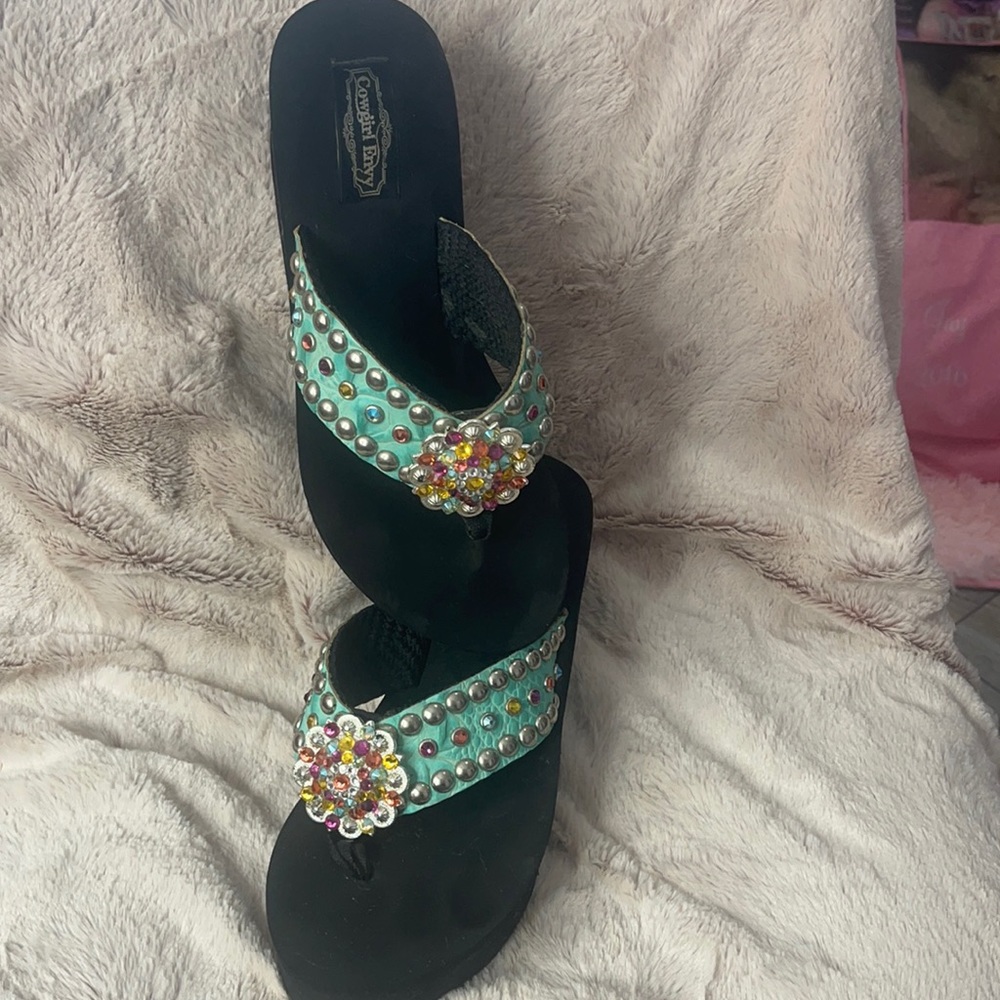 Swarovski crystals wedge sandals